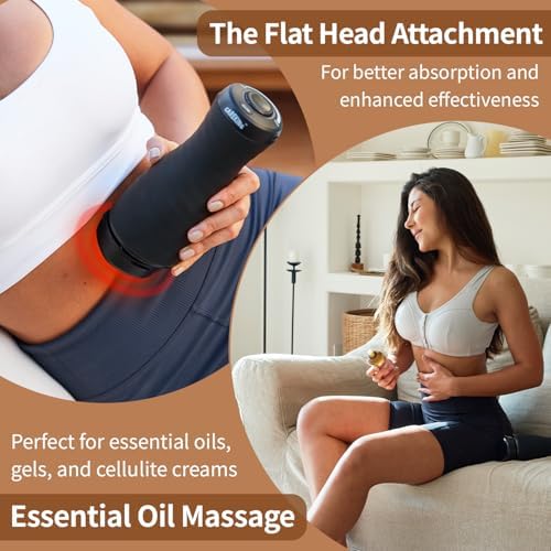 Massage Gun Deep Tissue for Women, Vibration Therapy for Muscle Recovery Pain Relief Cellulite Massager for Leg Thigh Abdomen Neck Shoulder Lymphatic Drainage Massager Body Sculpting Machine - Image 4