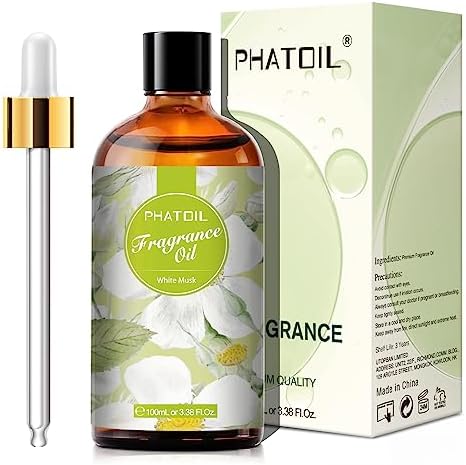 PHATOIL 3.38FL.OZ White Musk Fragrance Oils for Aromatherapy, Essential Oils for Diffusers for Home, Perfect for Diffuser, DIY Candle and Soap Making, DIY Scented Products - 100ml - Image 2