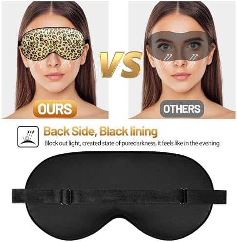Silk Sleep Mask, Blackout Eye Mask for Sleeping with Adjustable Strap - Image 3