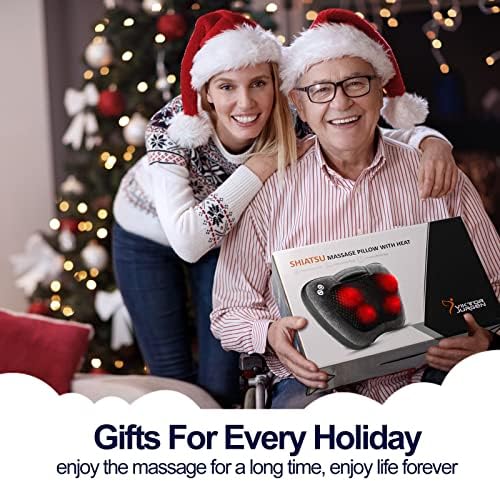 VIKTOR JURGEN Back Massager, Neck Massager with Heat, Massage Pillow Gifts for Men & Women, Electric Shiatsu Back Massager, Deep Kneading Shoulder Massager for Full Body Muscle,Massage at Home, Car - Image 2