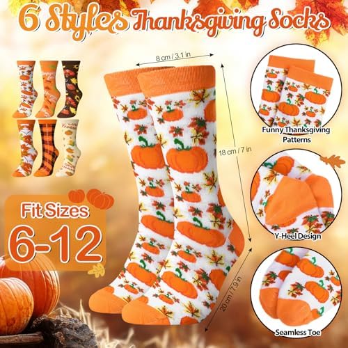 18 Pcs Fall Gifts Set Happy Fall Y'all Pumpkin Enamel Mugs Makeup Bags Autumn Leaves Pumpkin Socks Bulk 2026 Gifts Thanksgiving Harvest Party Gift for Adult Women Coworkers Teacher - Image 5