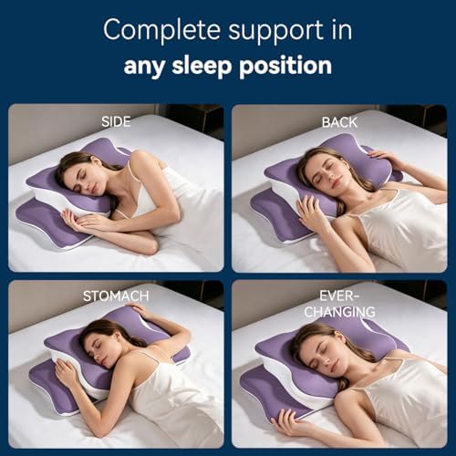 Pillow for Neck Pain Relief, Cooling Memory Foam Cervical Contour Support - Image 7