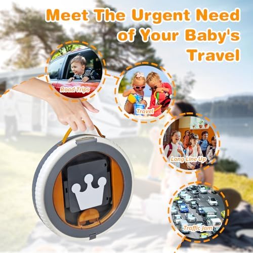 Portable Potty for Toddlers, Foldable Travel Potty with 5-Second Fold, Splash-Proof, Standalone Emergency Toilet with 3 Roll Waste Bags, Road Trips, Camping, Car, Outdoor (White-Gray) - Image 4