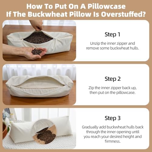 Adjustable Buckwheat Neck Pillow - Cervical Roll to Relieve Tension - Image 5