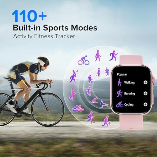 Smart Watches for Women, Make/Answer Calls, 2.01" HD Screen with 260+ Watch Faces, Heart Rate/SpO2/Sleep Monitor, 123 Sports Modes, Long Battery Life Fitness Watch Compatible with iPhone Android, Pink - Image 6