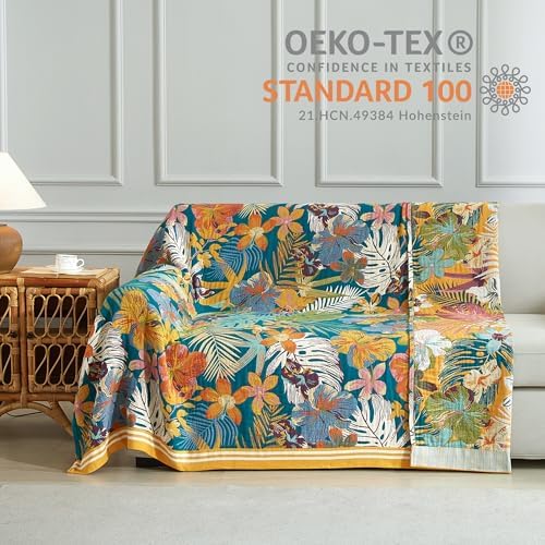 Boho Throw Blanket for Bed 60”x80”, 100% Cotton Blanket for Couch Sofa - Image 4