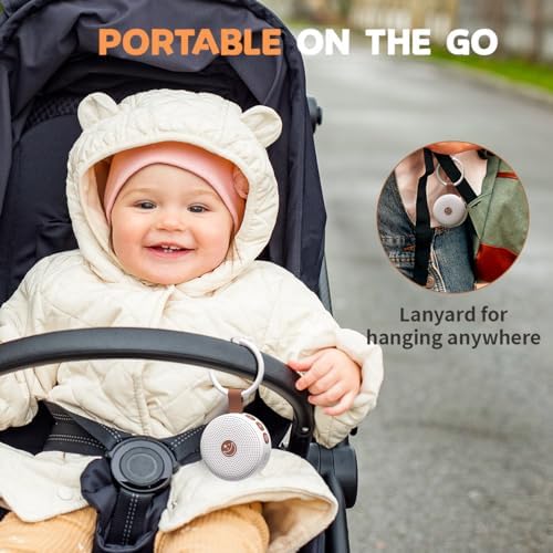 Sound Machine Mini Portable Baby White Noise Machine with 30 Soothing Sounds for Kids Adults Auto-Off Timer 32 Volume Levels Rechargeable Brown Noise Sleep Machine for Home Office Privacy and Travel - Image 6