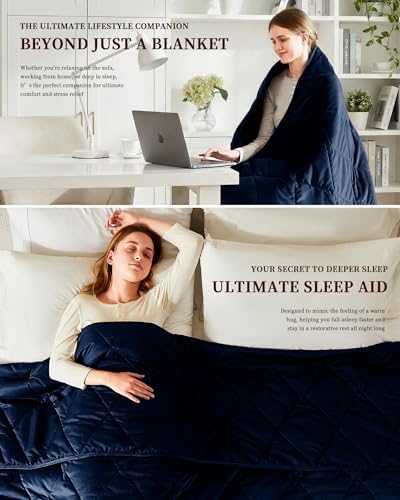 L'AGRATY Queen Size Weighted Blanket for Adults 15lbs, 60"x80" Cooling - Image 5