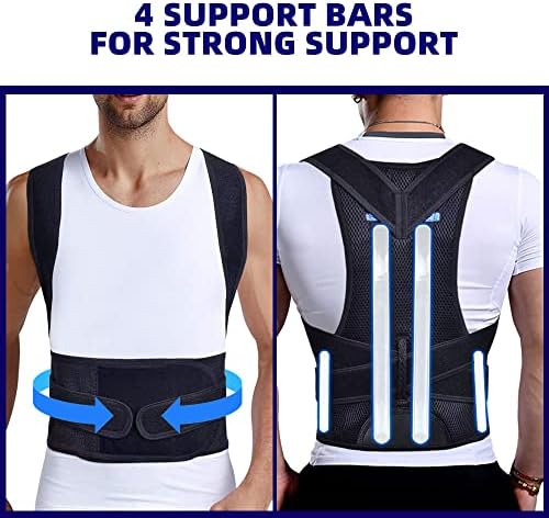 Upgraded Posture Corrector Back Brace for Men and Women, New Version Lumbar Support for Posture Improving and Pain Relief, Full Back Support for Neck, Shoulder, Waist Pain, XL - Image 2