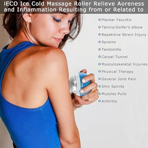iECO Massage Ice Roller Ball Cold & Heat Therapy Plantar Fasciitis Roller - Image 6
