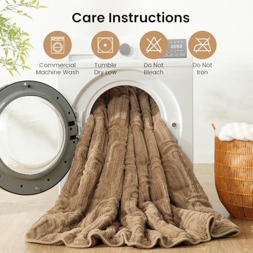 Drewin Weighted Blanket Queen Size 15lbs for Adults,Brown,60 x 80 inches - Image 6