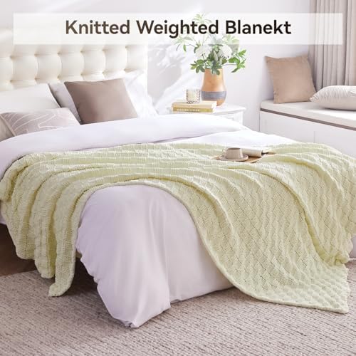 Knitted Weighted Blanket for Adult, No Beads Heavy Blanket 60"x80" 17lbs - Image 6