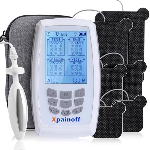TENS Unit & EMS Pelvic Floor Muscle Exercise,36 Modes Rechargeable Dual Channel EMS Massager Machine with Pelvic Floor Muscle Electrode Probe and Travel Case by Unknown