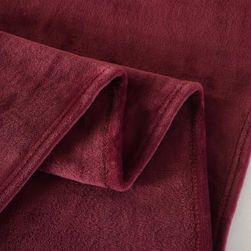 TASTHROW Burgundy Throw Blanket 60x80 Inches - Image 6