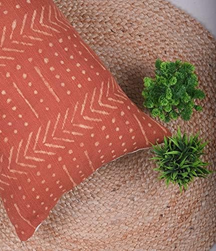 Trade Star Mudcloth Lumbar Throw Pillow Cover 100% Cotton Pillow Case Indian Handmade Bed Pillow Shams for Home Decor Large Pillow for Rooms Sofa Couch (Rust Snow 14X36 INCHES) - Image 4