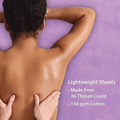 ForPro Premium Flannel 3-Piece Massage Sheet Set, Lavender, for Massage Tables, Includes Massage Flat Sheet, Massage Fitted Sheet, and Massage Fitted Face Rest Cover - Image 6