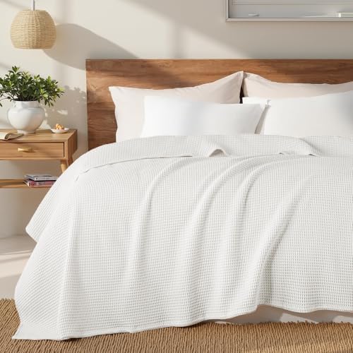 Exclusivo Mezcla 100% Cotton Breathable Waffle Blanket Queen Size, 90"x90" - Image 4