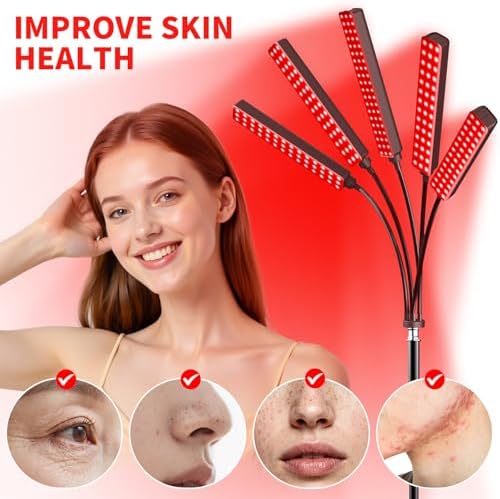 Red Light for Face and Body, Infrared Light Therapy Lamp with Stand Led 660nm Red Light-Therapy& 850nm Infrared Light Device (L) - Image 4
