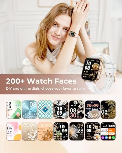 Smart Watch for Women, 30-Day Battery Life, Bluetooth Call (Answer/Make), 1.85" HD Fitness Tracker with Heart Rate Sleep SpO2 Monitor, 100+ Sports Modes, 4 Bands & 2 Charms, Android iPhone Compatible - Image 7