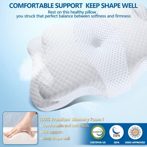 CHxxy Memory Foam Pillows, Cervical Pillow for Neck & Shoulder Pain Relief - Image 5