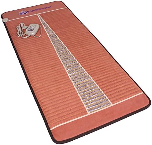 MediCrystal Far Infrared Professional Amethyst Mat 71"L x 32"W - Natural Crystals - Adjustable 86-158°F (30-70°C) FIR Heating Pad - Hot Stone Therapy - Negative Ions - Original Manufacturer by MediCrystal