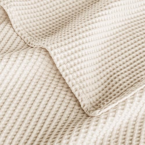 Exclusivo Mezcla 100% Cotton Oversized Waffle Throw Blanket for Couch Sofa - Image 6