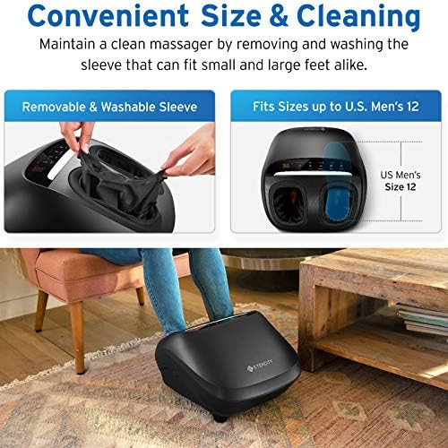 Etekcity Foot Massager for Lasting Circulation Foot Pain Relief with Heat and APP Remote, Gifts for Women and Men Dad and Mom, Shiatsu Deep Kneading & Multi Air Compression, Fit Up to Men Size 12 - Image 5