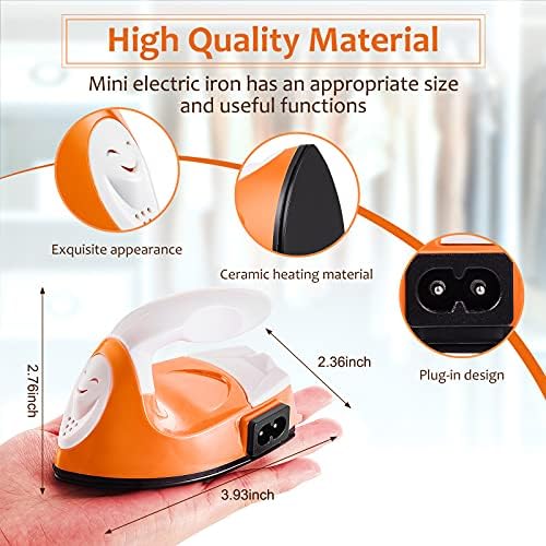 Honoson Mini Craft Iron with Charging Base Tiny,Orange - Image 2