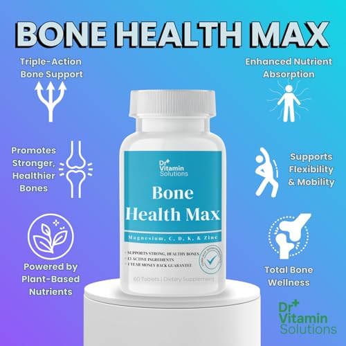 Bone Health Max - Advanced Calcium & Magnesium Supplement with Vitamin D3, Bromelain & Ipriflavone - 60 Tablets for Stronger Bones & Joint Support - Image 2
