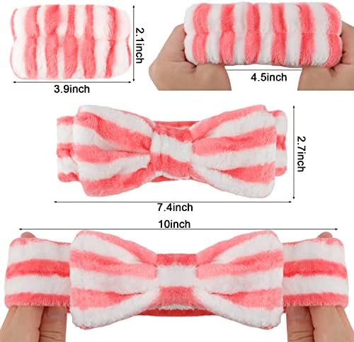 WHAVEL 6PCS Spa Headband and Wristbands Set, Face Wash Headband Wrist Bands for Washing Face Makeup Skincare Hair Band Skin Care Accessories Tools - Image 2