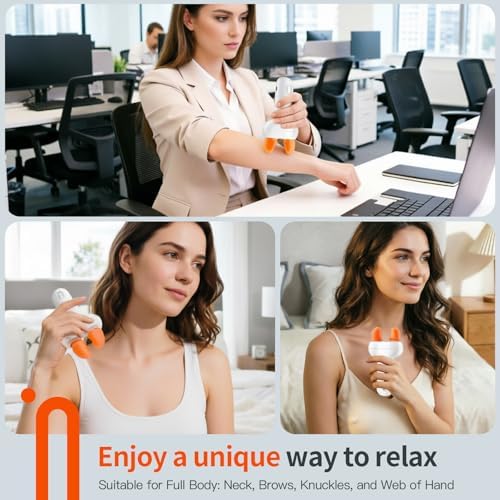 Rechargeable Mini Hand Massager for Finger, Travel Hand Knee Massage, 2 Adjustable Vibration Mini Massager for Finger, Foot, Neck, Type C - Image 6