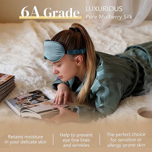 ZIMASILK Adjustable 22 Momme 100% Pure Mulberry Silk Sleep Mask - Image 4