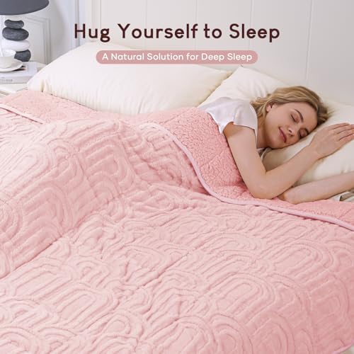 Cottonblue Jacquard Weighted Blanket for Adults 20 lbs Queen Size 60"x80" - Image 2