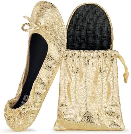 Foldable Flats for Women, Portable Ballet Shoes for Wedding &Travel Comfort by SilkyToes