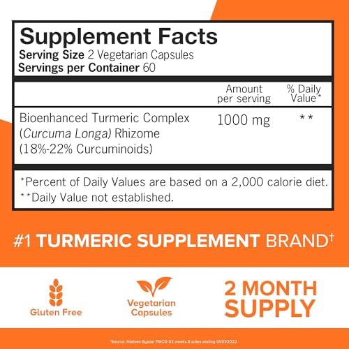 Qunol Turmeric Curcumin 1000mg, Ultra High Absorption Supplement, 120 Count - Image 3