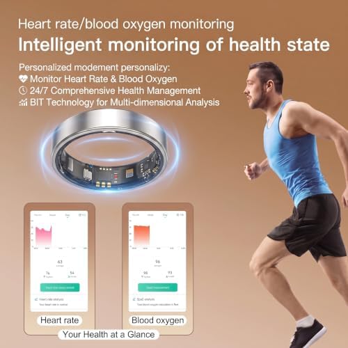 Smart Ring, Wearable Technology for Health and Fitness Tracking，Silver：7 - Image 4