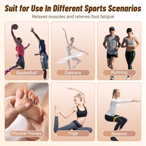 EVERYMATE Cork Balance Board Kit, Foot & Ankle Strengthener with Massage Roller/Ball,Balance Board Half & Half-Moon Ball, for Enhance Mobility & Prevent Falls Improve Foot Function for Home/Office/Gym - Image 6