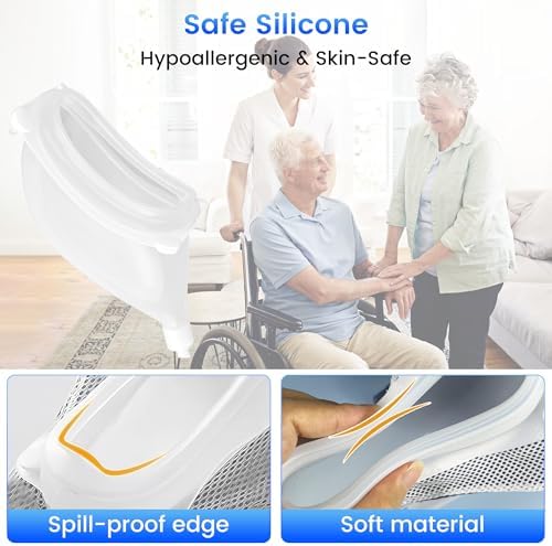 Urine Collection Bag Reusable Wearable Silicone Urine Drainage Device with 2 Bag Systems (Elderly Men, Grey) - Image 3