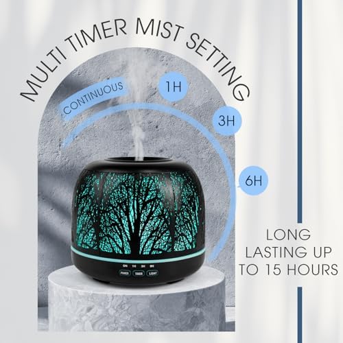 ARVIDSSON 500ml Essential Oil Diffuser, Metal Ultrasonic Diffuser for Home - Image 5