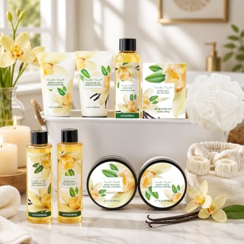 BODY & EARTH Gifts for Women Vanilla Spa Gifts Set 11PC - Image 3