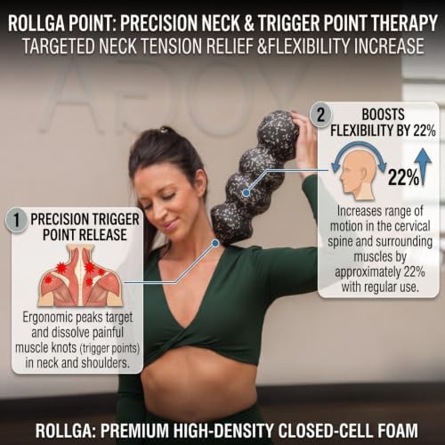 Rollga Point - Curved Foam Roller for Headache & Back Pain Relief, 14 inch - Image 3