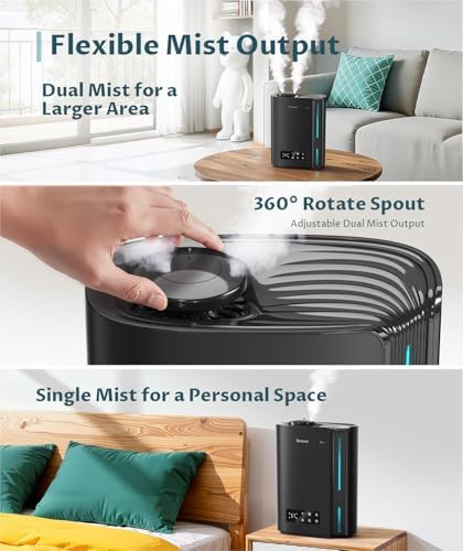 BREEZOME 6L Humidifier for Bedroom Large Room Smart Humidistat Control - Image 6