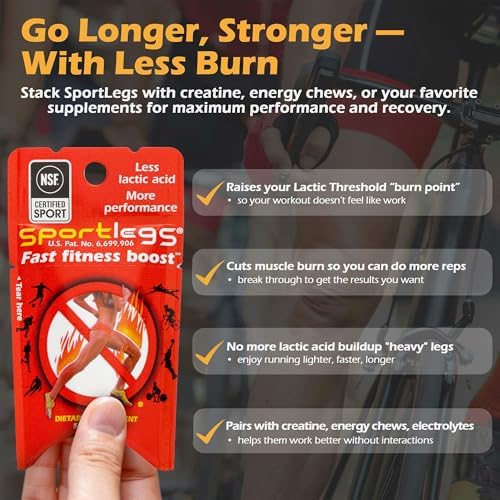 SPORTLEGS Lactate Fuel Pre-Workout Training Aid, 5 Count (Pack of 3) - Image 3