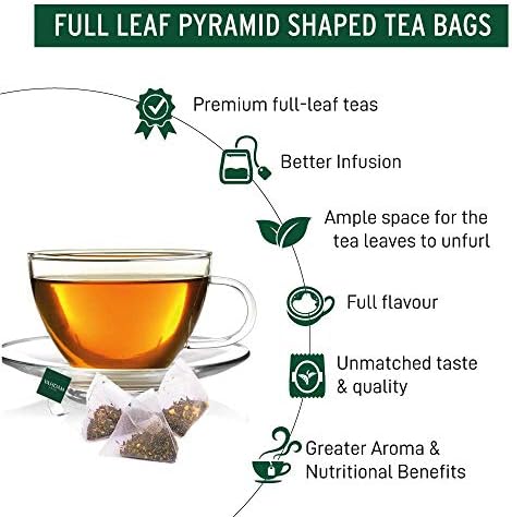 VAHDAM, Himalayan Green Tea (30 Count) High Grown, Non GMO, Gluten Free, Med Caffeine | Earthy & Smooth | Resealable & Individually Wrapped | Plant-Based Pyramid Tea Bags - Image 3