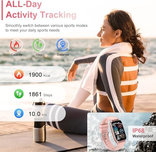 Jugeman Smart Watch for Men Women, 1.57" Smartwatch (Answer/Make Call), 2026 New Fitness Tracker with 110+Sport Modes, Heart Rate/Sleep Monitor, IP68 Waterproof, Smartwatches for Android iOS Pink - Image 6