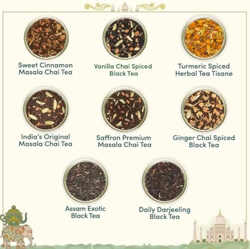 VAHDAM, Weekend In Taj Mahal Tea Gift Set Travel Edition Gift Box | 8 Varieties - Chai, Black, Herbal Tea | Gluten Free, Non GMO | Gifts for Women & Men - Image 3