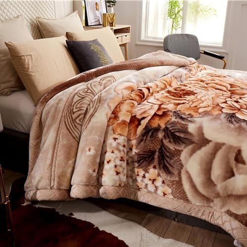 Korean Mink Blanket 59×79 inch, Silky Soft and Warm,2 Ply Reversible Raschel Bed Blanket for Single Bed. - Image 6
