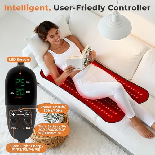 Red Light Therapy for Body, Eligible Red Light Therapy Pad, Dual Chip Grade (660nm & 850nm) Light Therapy Mat with Timer Remote Control, 31.5''×14.2'' - Image 7