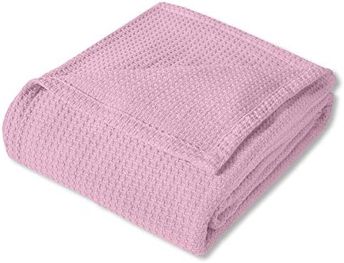 Sweet Home Collection 100% Fine Cotton Blanket Luxurious Weave Stylish Design Soft and Comfortable All Season Warmth, Full/Queen, Pink (Pack of 6) - Image 2