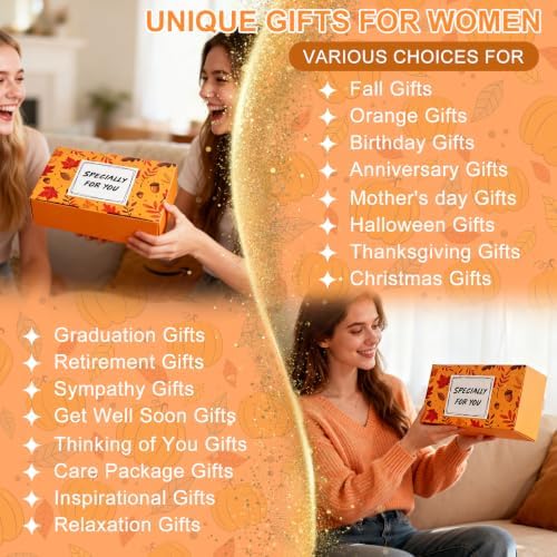 Orange Fall Gifts for Women, Halloween Pumpkin Gifts, Birthday Gift Basket - Image 7